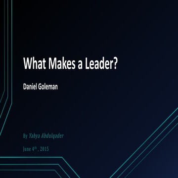 What Makes a Leader