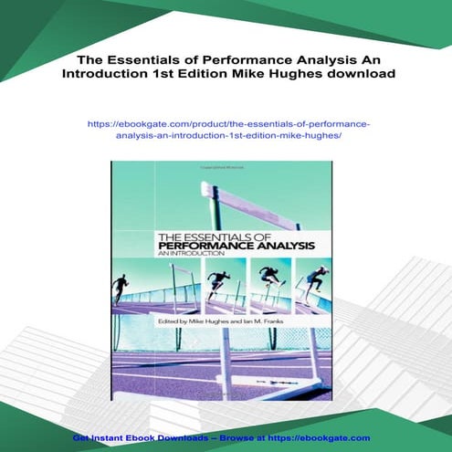 The Essentials of Performance Analysis An Introduction 1st Edition Mike Hughes