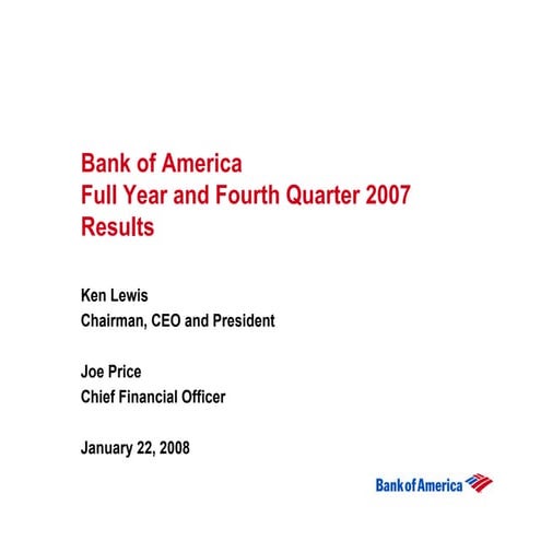 	Fourth Quarter 2007 Earnings Presentation 