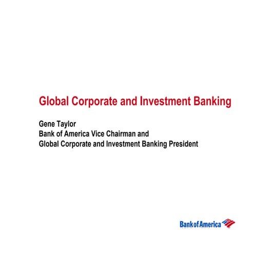 Global Corporate & Investment Banking