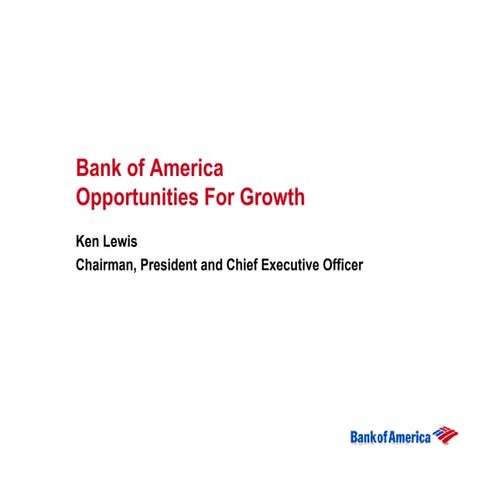 	Welcome Remarks and Strategic Overview