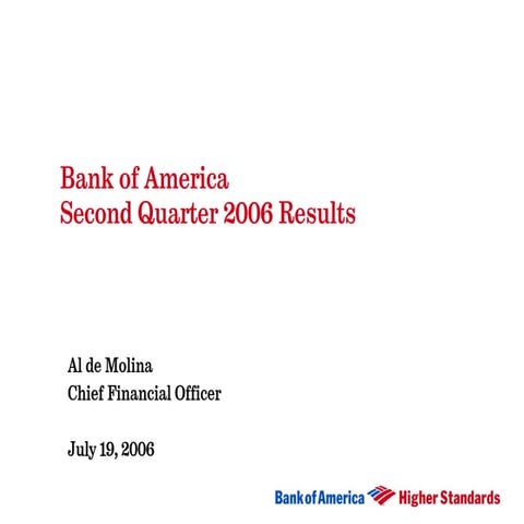 Second Quarter 2006 Earnings Presentation