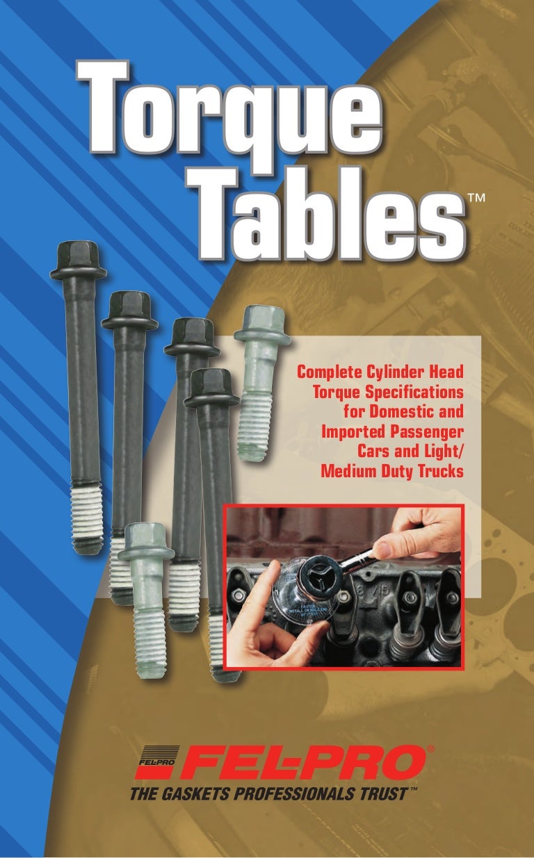 Teflon Coated Bolt Torque Chart