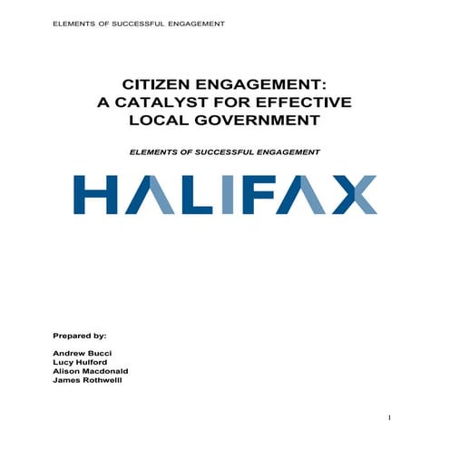 The Importance of Citizen Engagement in Local Governance | PDF