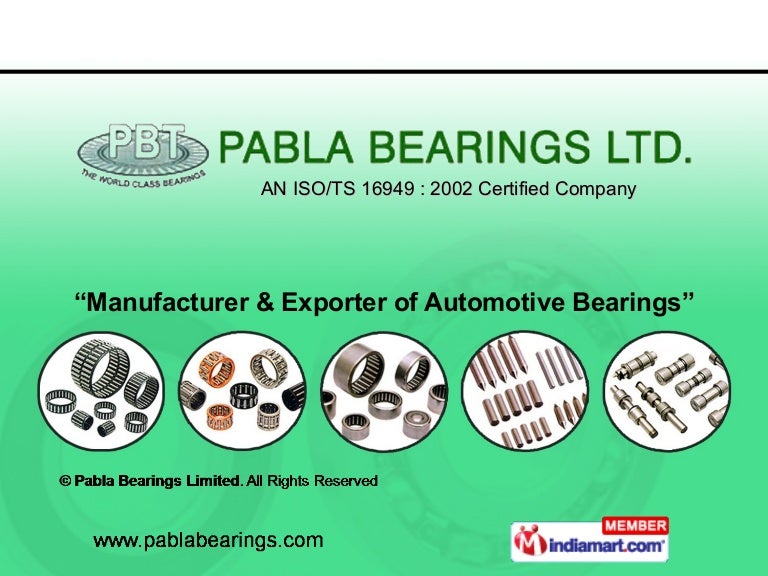Pabla Bearings Limited Punjab India