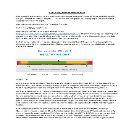 The Classification Of Obesity | PDF