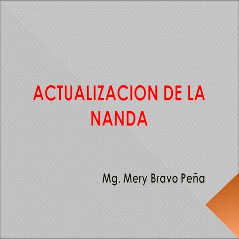 Actualización taxonomía II Nanda - CICAT-SALUD