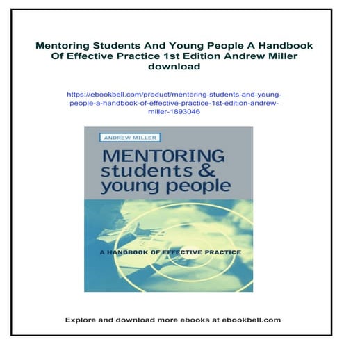 Mentoring Students And Young People A Handbook Of Effective Practice 1st Edit...