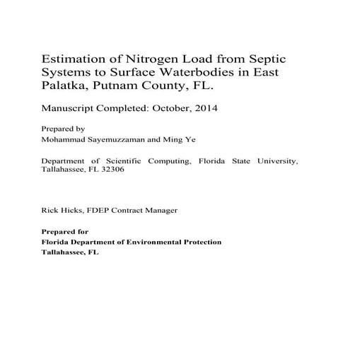 East Palatka_Nitrogen Modeling_Report