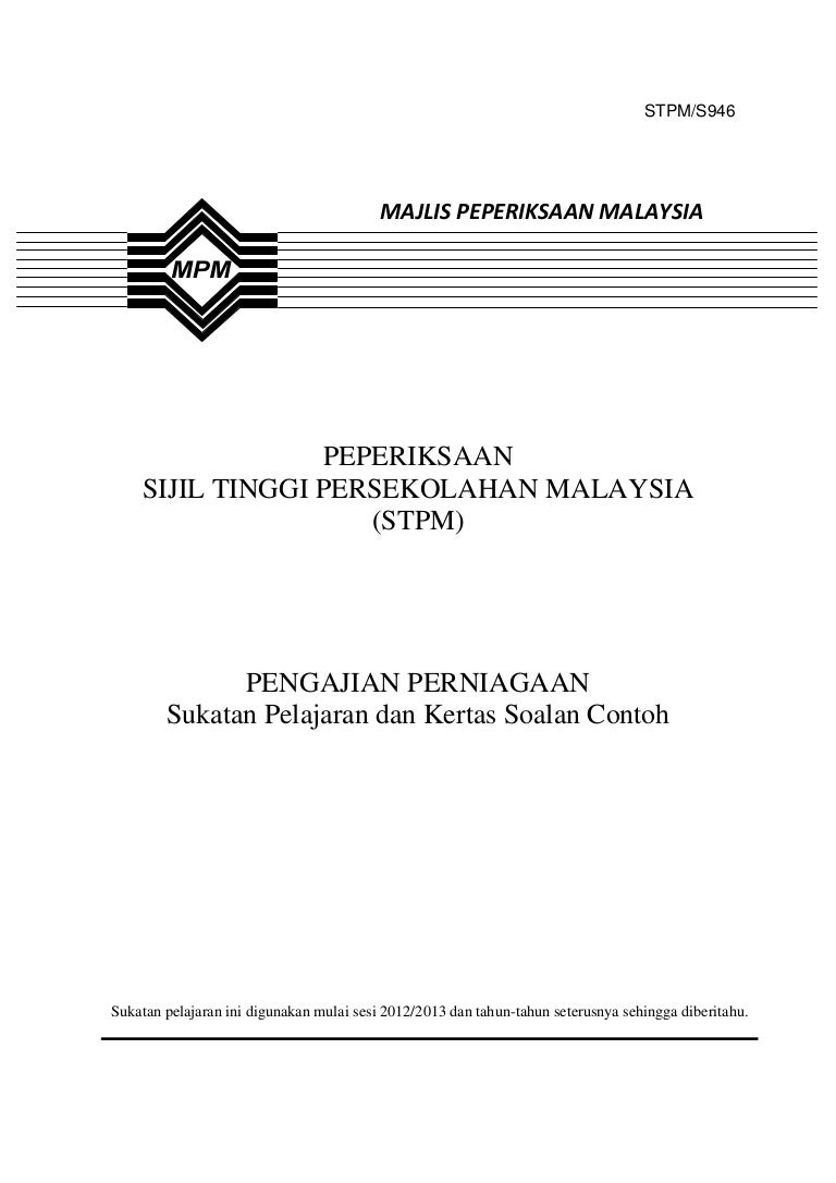 946 Sp Pengajian Perniagaan