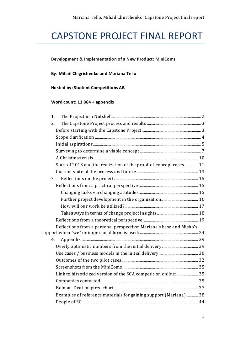 CAPSTONE FINAL REPORT