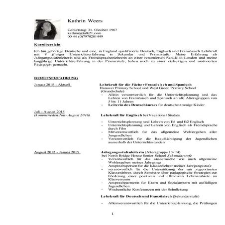 KathrinWeersTätigkeit und Werdegang