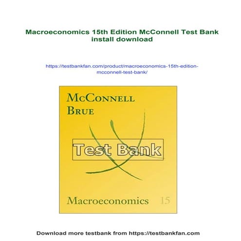 Macroeconomics 15th Edition McConnell Test Bank