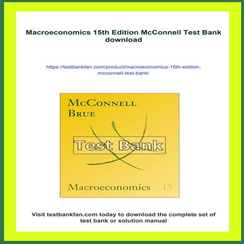 Macroeconomics 15th Edition McConnell Test Bank
