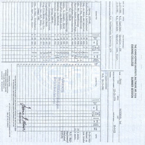 Johns Hopkins Univ.SOE transcript-1 | PDF