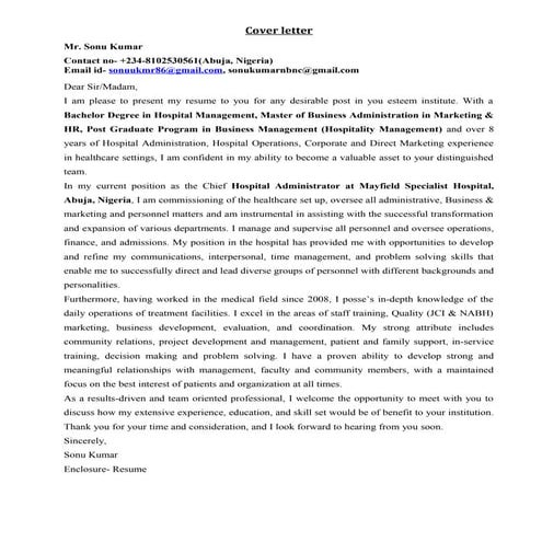 Resume - Sonu Kumar | DOC
