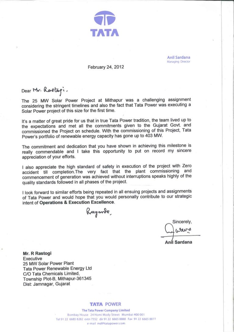 Certificate Of Performance TATA Power certificate-of-performance-tata-power