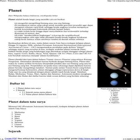 Tata Surya (PLANET) | PDF