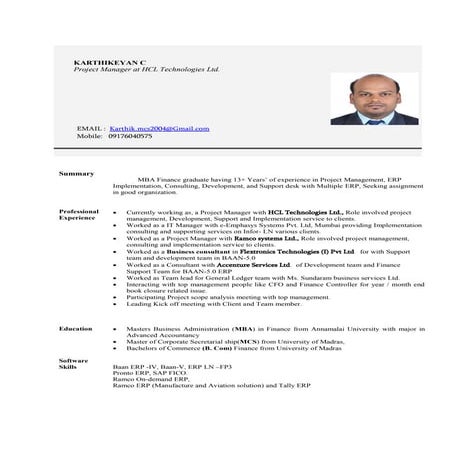 karthikeyan_profile-Project Manager