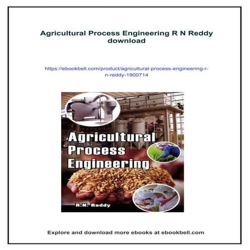 Agricultural Process Engineering R N Reddy | PDF