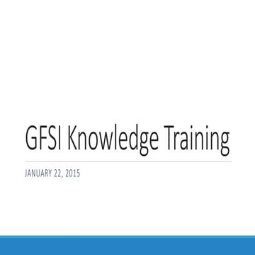 GFSI KnowledgeTraining Prod
