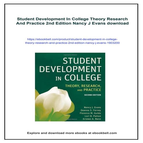 Student Development In College Theory Research And Practice 2nd Edition Nancy...