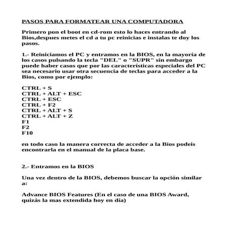 FORMATEO DE COMPUTADORAS | PDF