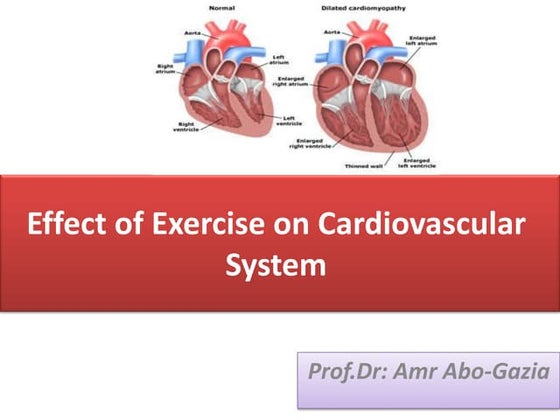 Effect of exercise on cardiovascular system | PPT