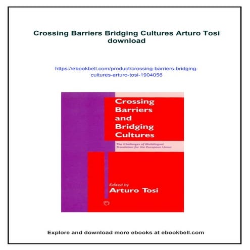 Crossing Barriers Bridging Cultures Arturo Tosi | PDF