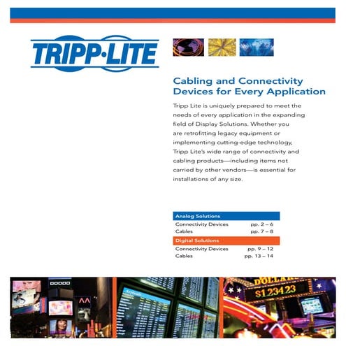 Tripp Lite Digital Signage & Display: Solutions and Installation Diagrams