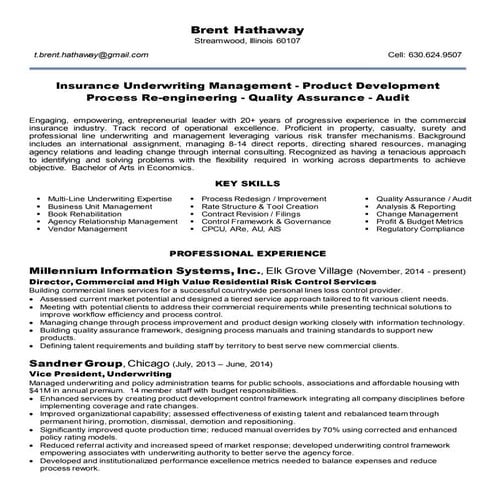 Brent Hathaway - Curriculum Vitae