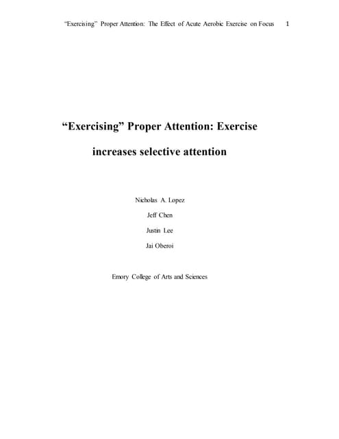 Selective Attention Research