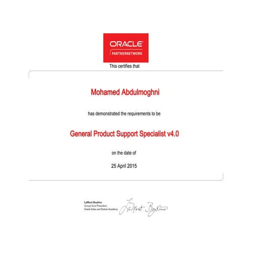 General Product Support Specialist