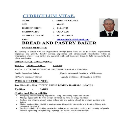 Baker Resume Examples. Baker Resume Examples | PDF