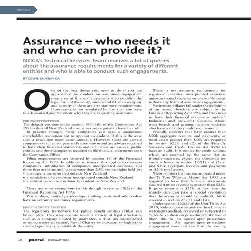 1302 Assurance requirements