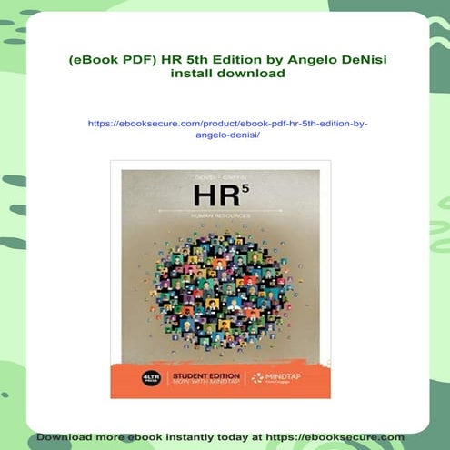 (eBook PDF) HR 5th Edition by Angelo DeNisi | PDF