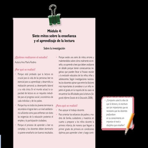 El aprendizaje y la enseñanza del lenguaje escrito | PDF