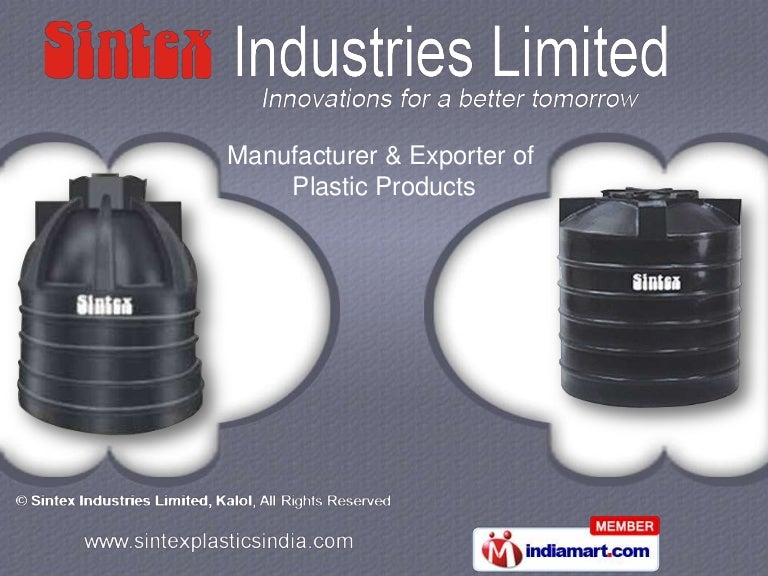 Sintex Industries Limited Gujarat India