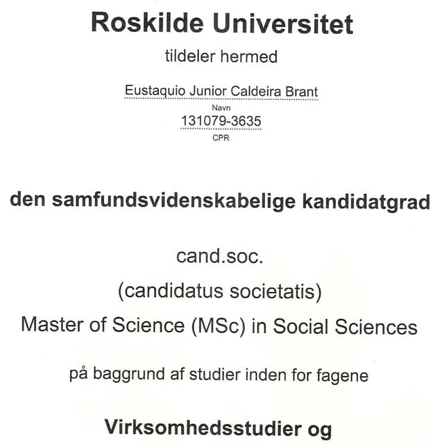 Master certificate - RUC | PDF