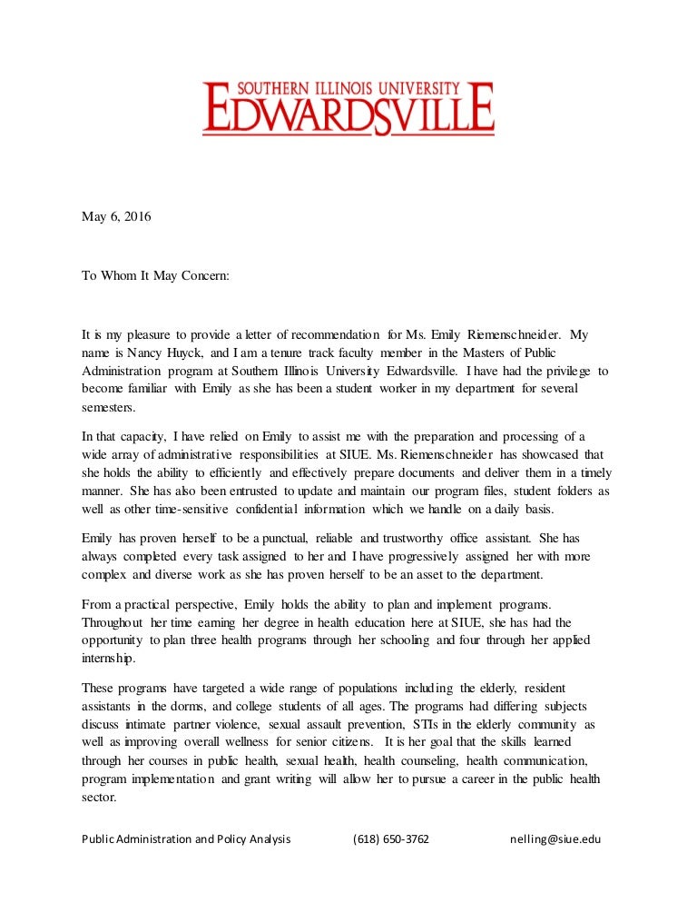 letter of recommendation nancy huyck sample letter of recommendation for healthcare administration