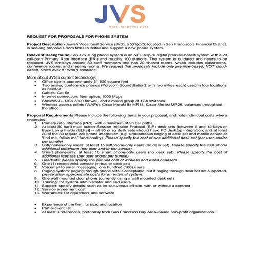 Request for ProposalCall Center Hardware Upgrade.docx