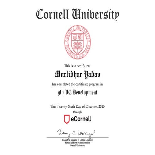 Ecornell Certificate