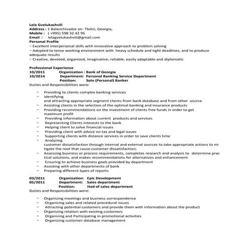 CV lela gvelukashvili