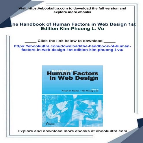 The Handbook of Human Factors in Web Design 1st Edition Kim-Phuong L ...
