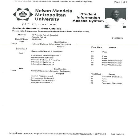 Academic record | PDF