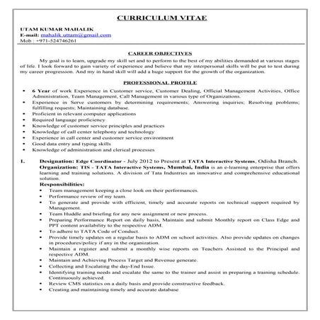 UTAM - CV | DOC