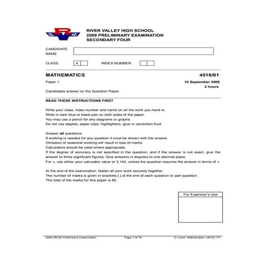 River Valley Emath Paper1_printed