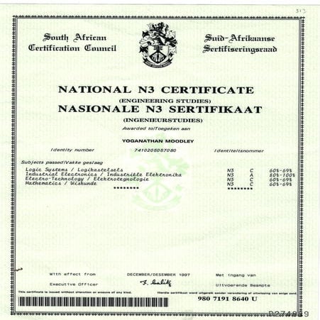 N3 Certificate Electrical