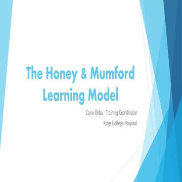 The Honey & Mumford Learning Model