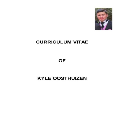CV for Kyle Oosthuizen